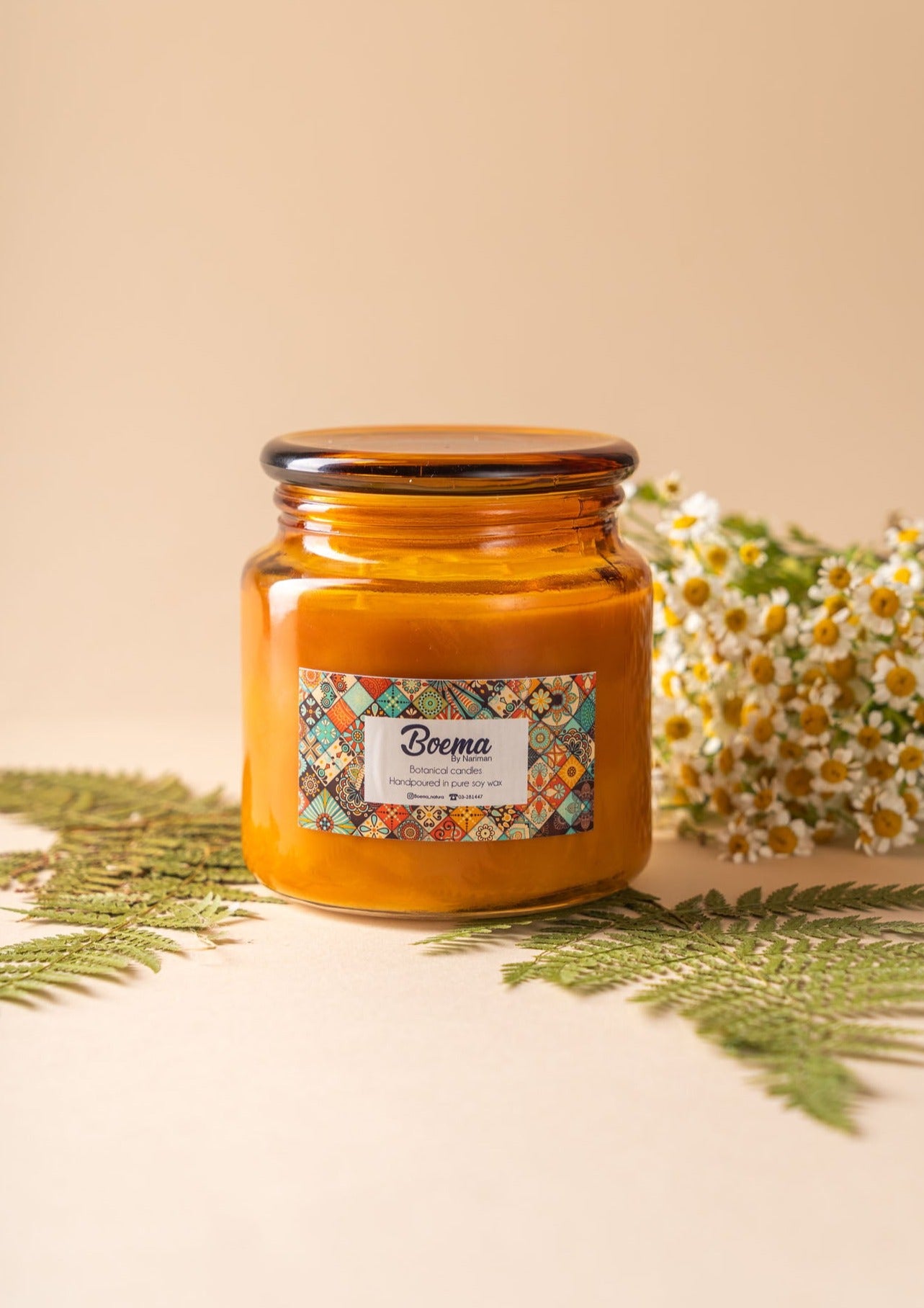 Boema Amber Candle With Lid