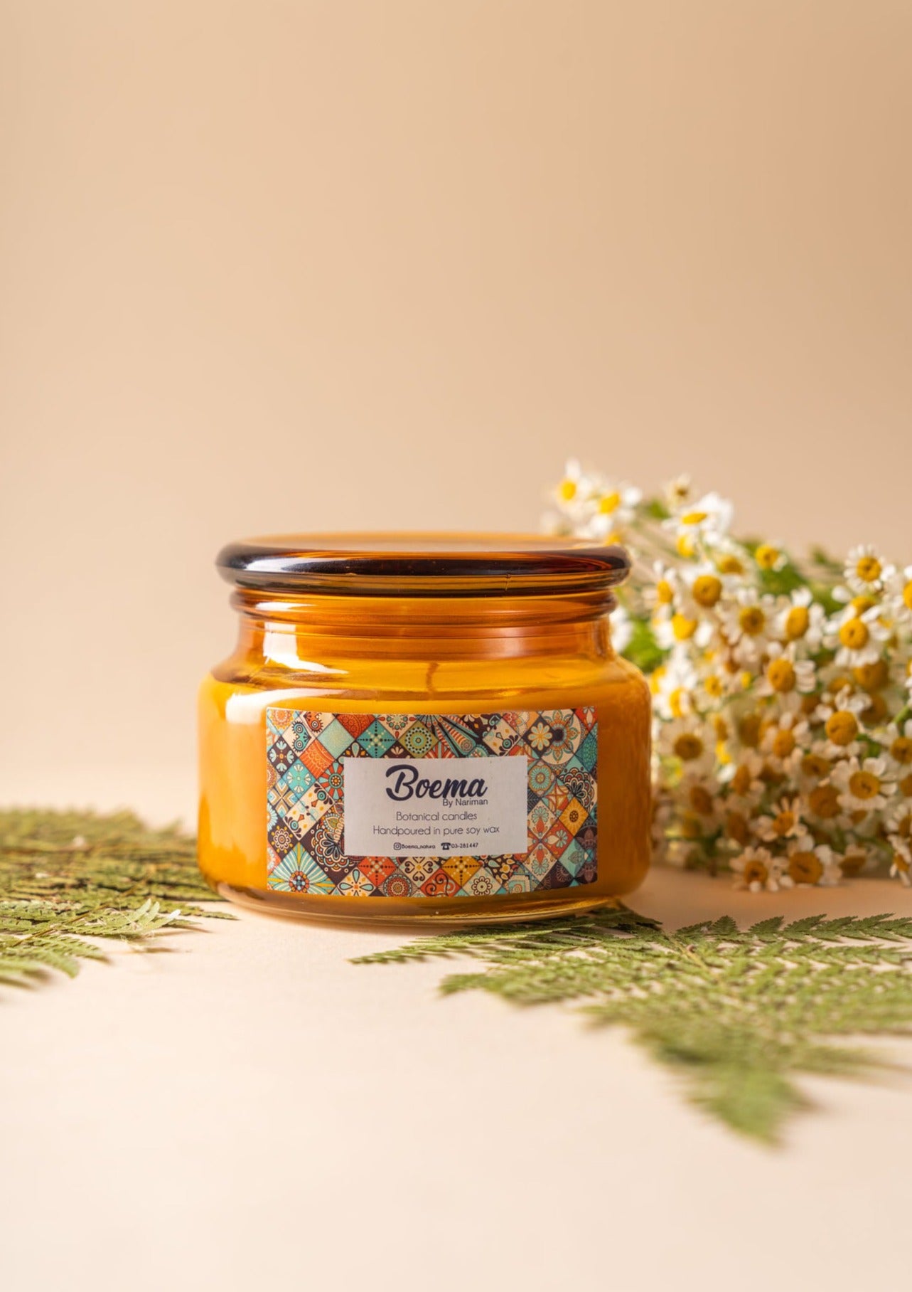 Boema Amber Candle With Lid